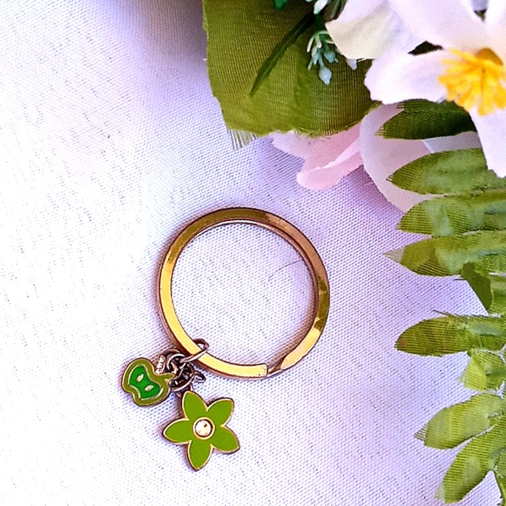 Enamel Apple/ Flower Key Ring